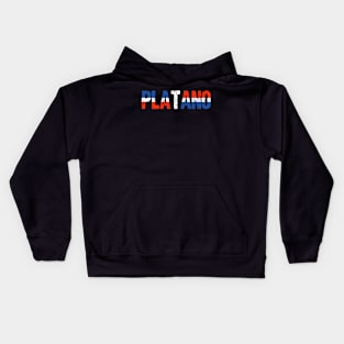 Platano Power Dominican Republic Flag Kids Hoodie